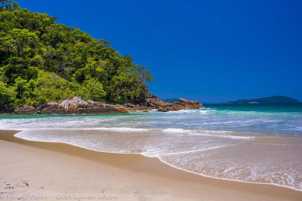 Imagem da encantadora Praia do Puruba.